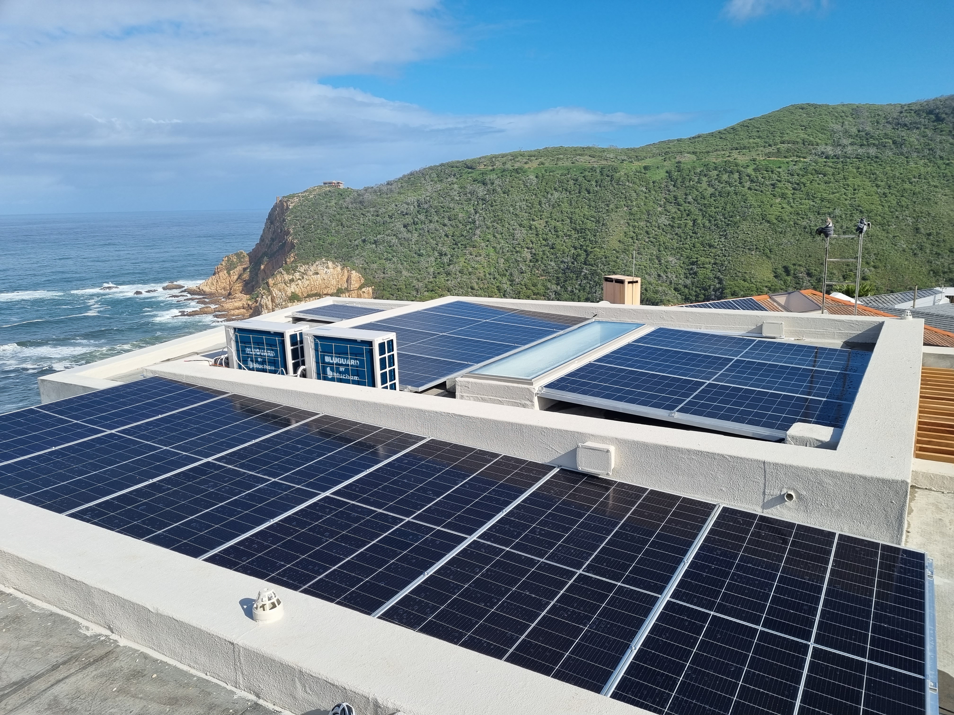Coastal solar panel installation